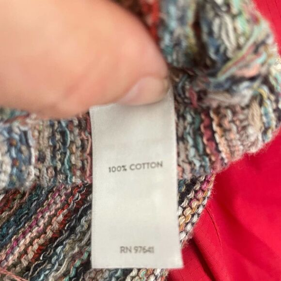 J. Jill Variegated Cotton Wide Neck Sweater sz. XS Petite #WW - Picture 7 of 9